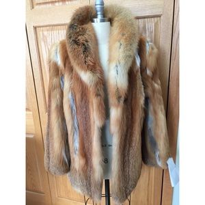 Genuine Natural Red Fox Fur Jacket - NWT